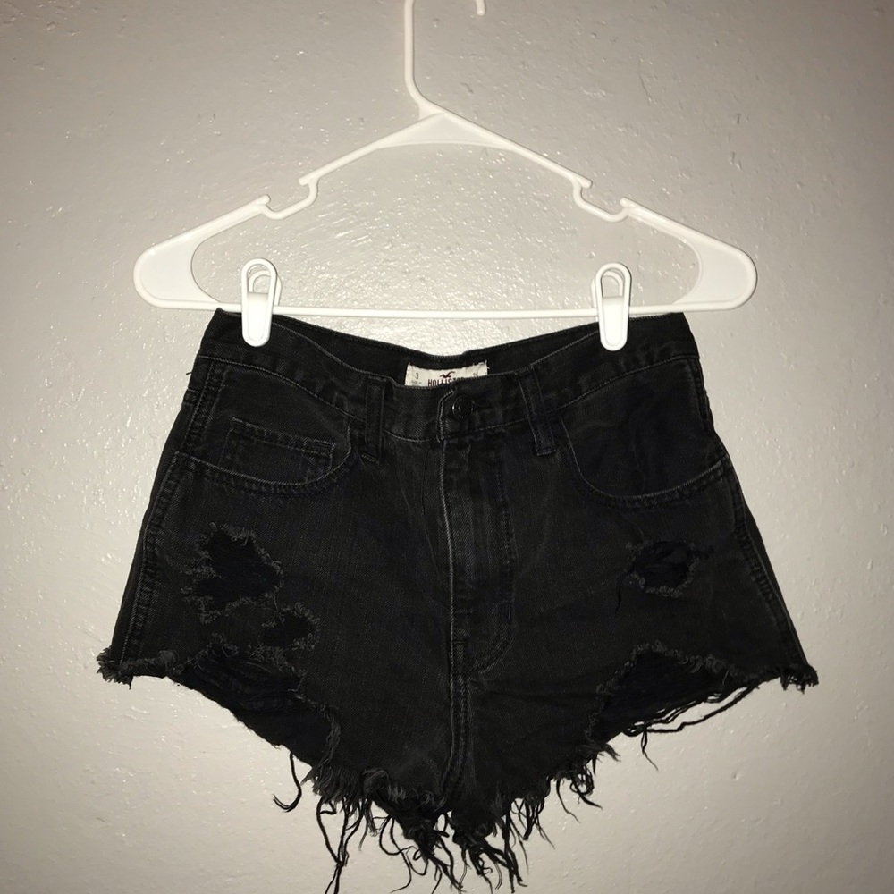 Black Distressed shorts